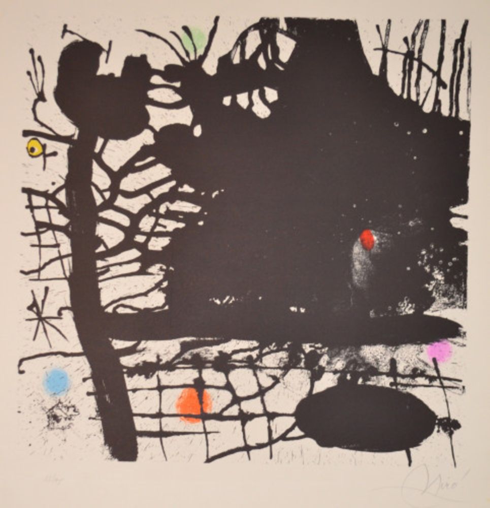 Lithographie Miró - La Nuit Tentaculaire - M639