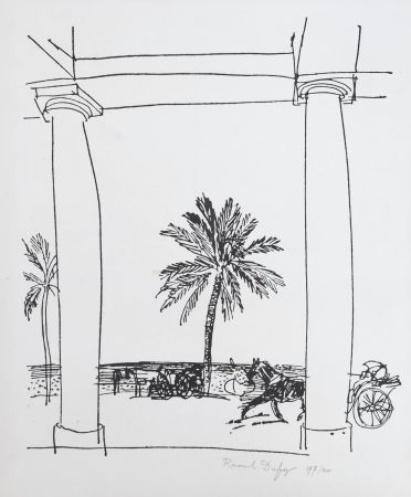 Lithographie Dufy - La Palais de la Méditerranée