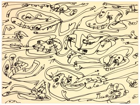 Lithographie Saura - La paresse