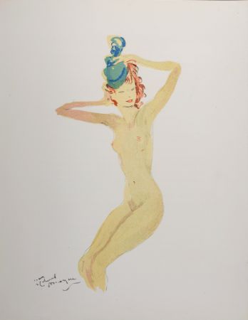 Lithographie Domergue - La Parisienne : Elvire, 1956
