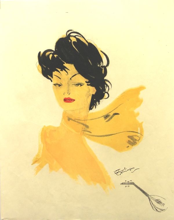 Lithographie Domergue - La Parisienne   GiGi