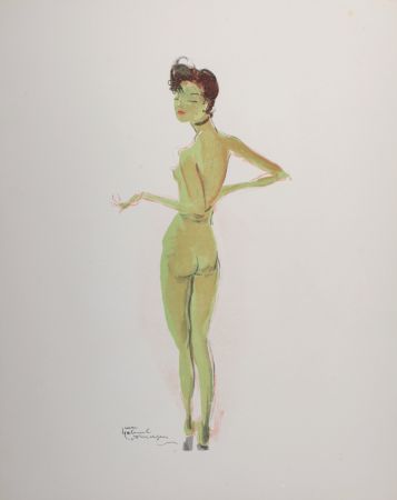 Lithographie Domergue - La Parisienne : Odette, 1956