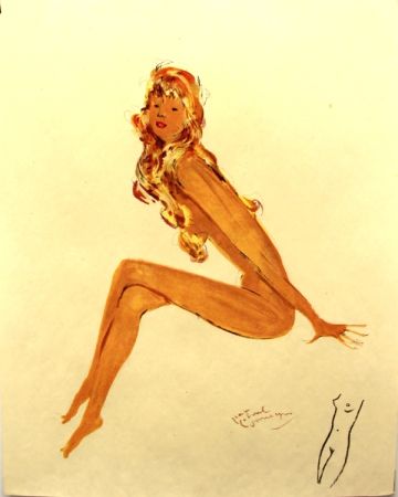 Lithographie Domergue - La parisienne   Sylvie  