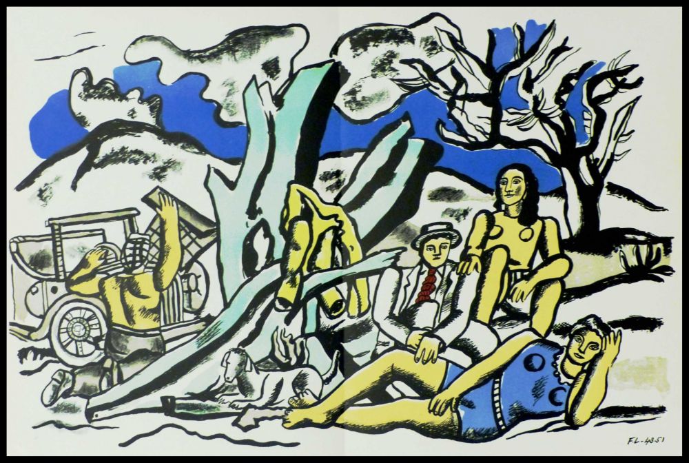 Lithographie Léger (After) - LA PARTIE DE CAMPAGNE