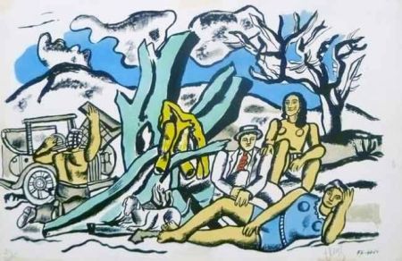 Lithographie Leger - La partie de Campagne