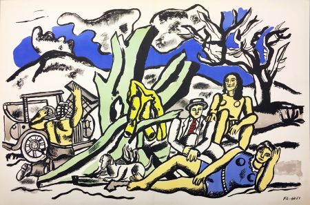 Lithographie Leger - LA PARTIE DE CAMPAGNE (1951-1953)