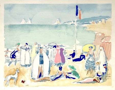 Pochoir Van Dongen - La Plage 1920