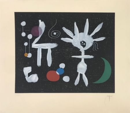 Eau-Forte Et Aquatinte Miró - La pluie matinale au clair de lune 