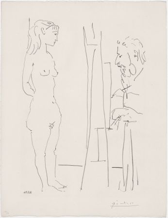 Lithographie Picasso - La Pose Nue