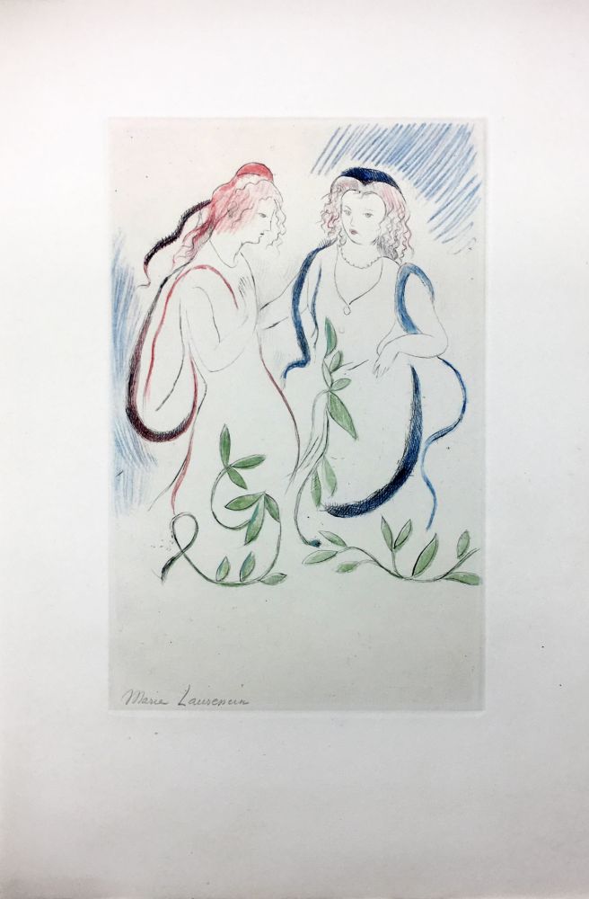 Eau-Forte Laurencin - LA PRINCESSE DE CLÈVES (Pl. VI signée au crayon). 1947
