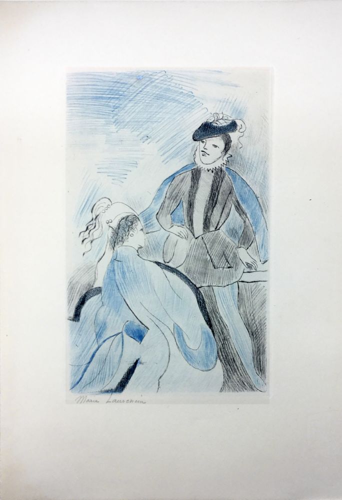 Eau-Forte Laurencin - LA PRINCESSE DE CLÈVES (Pl. VIII signée au crayon). 1947