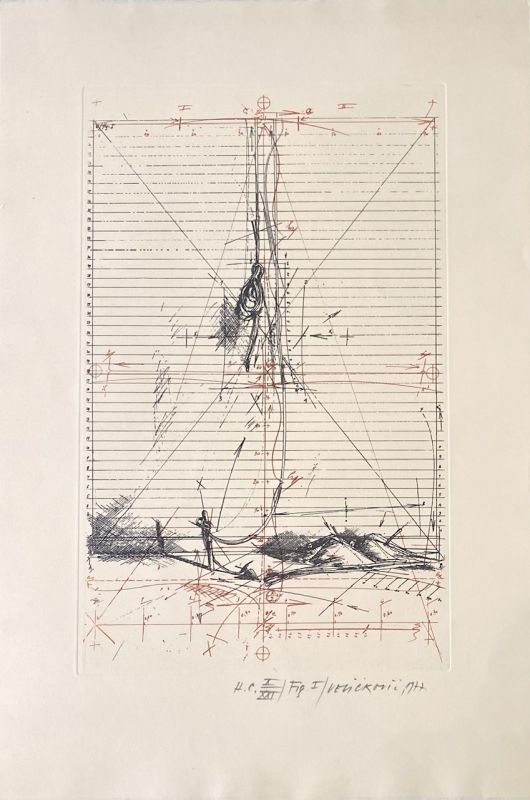 Eau-Forte Velickovic - La prison chiffrée du temps - Fig. I 