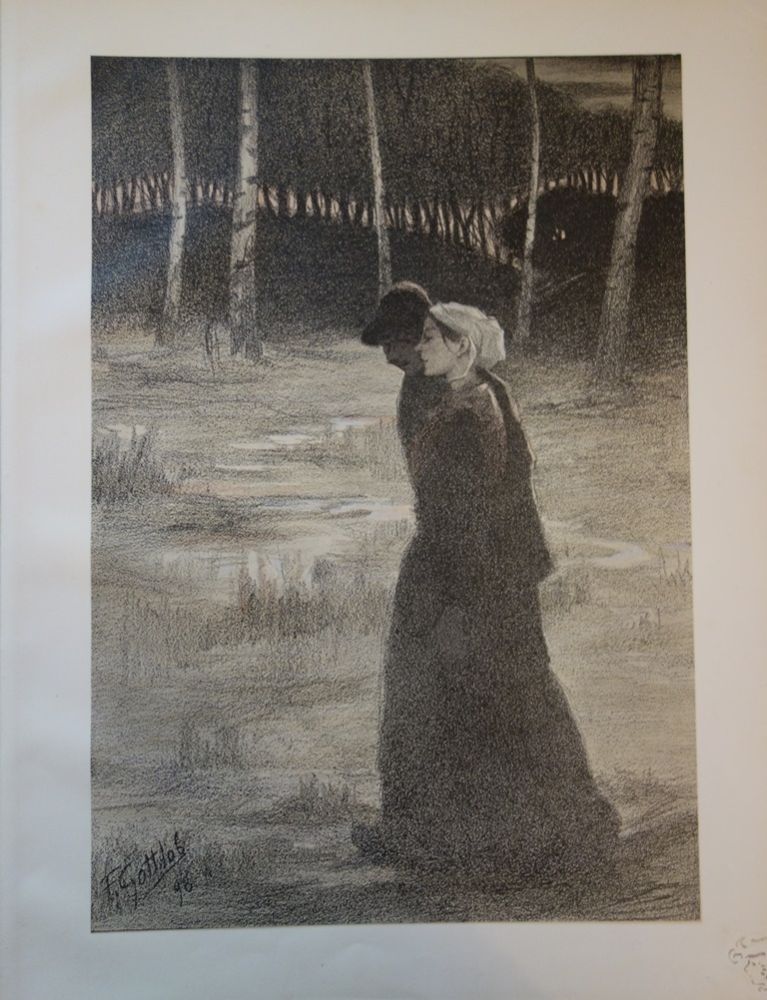 Lithographie Gottlob - La promise