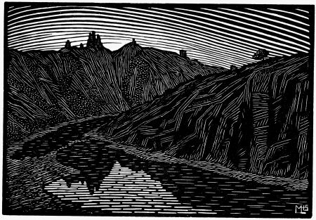 Gravure Sur Bois Moreau - LA RIVIERE (Bretagne) / THE RIVER (Bretagne - France) - Gravure s/bois / Woodcut - 1912