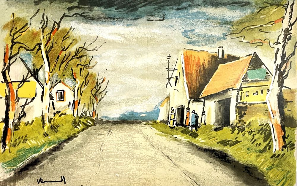 Lithographie Vlaminck - La Route