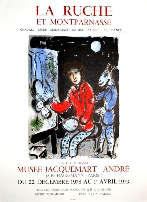 Lithographie Chagall - La Ruche et Montparnasse