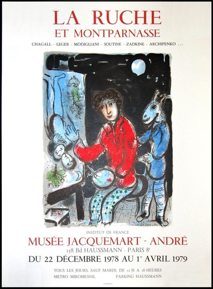 Affiche Chagall - La Ruche et Montparnasse