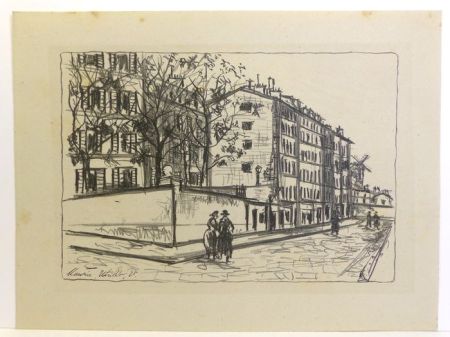 Lithographie Utrillo - La Rue d’Orchampt