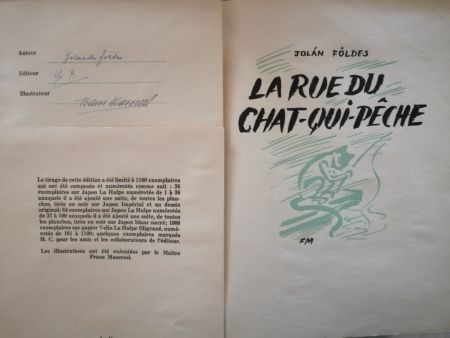 Livre Illustré Masereel - La Rue du Chat-qui-pêche 