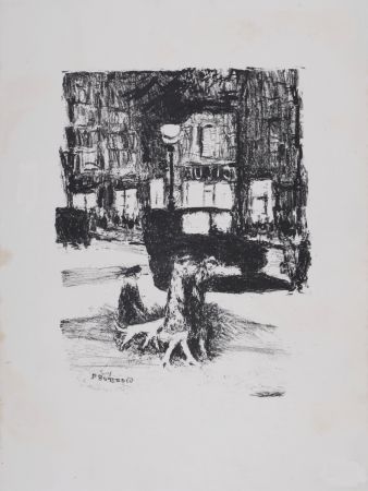 Lithographie Bonnard - La Rue (Paris), 1927