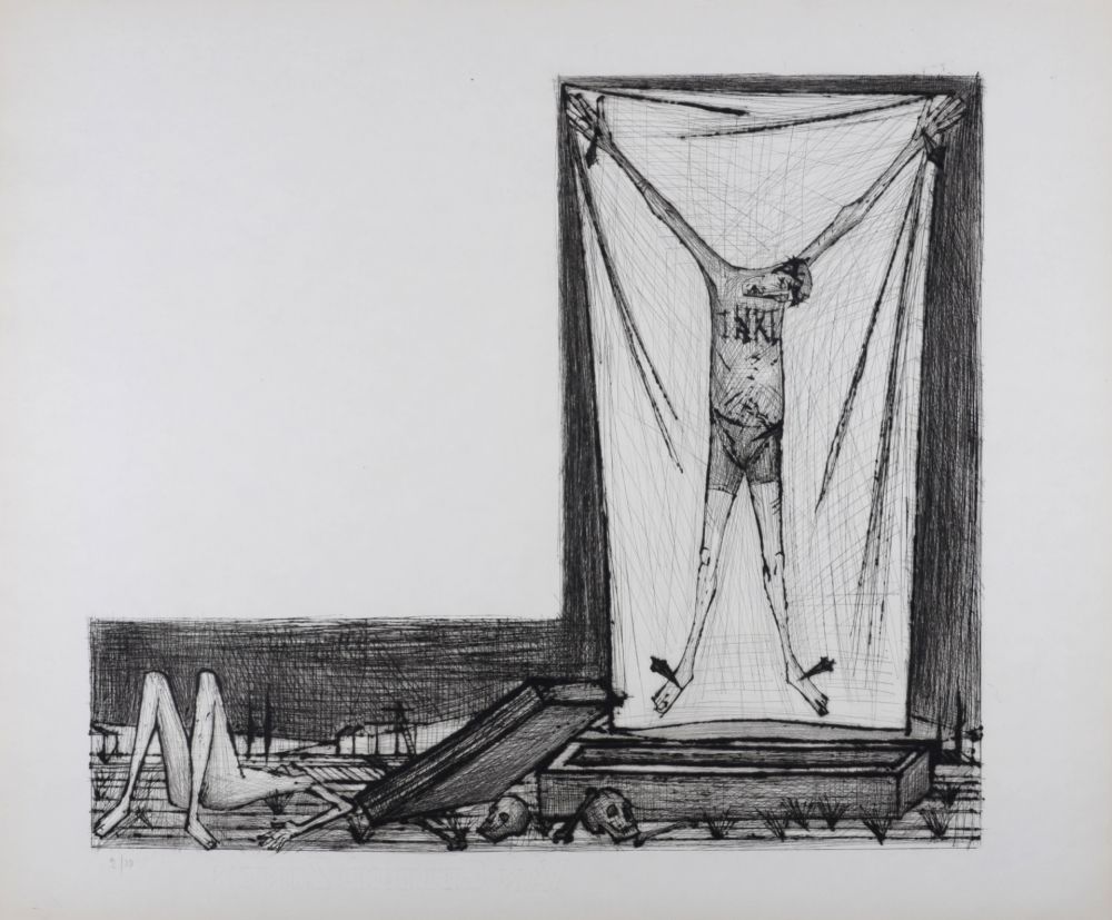 Gravure Buffet - La Résurrection, La Passion du Christ, 1954