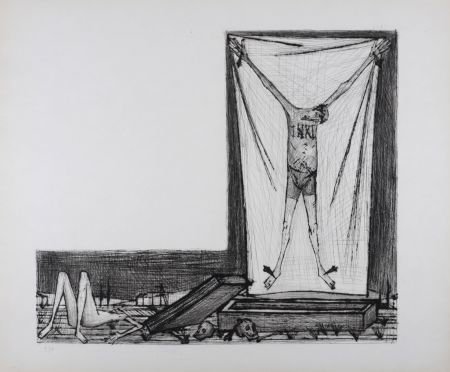 Gravure Buffet - La Résurrection, La Passion du Christ, 1954
