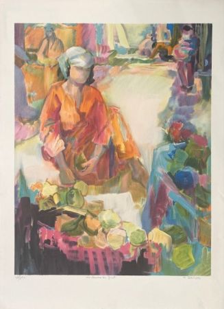 Lithographie Baroni - La saison des fruits