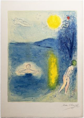 Lithographie Chagall - LA SAISON D'ÉTÉ (de la Suite Daphnis & Chloé - 1961)