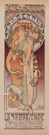 Lithographie Mucha - La Samaritaine - Sarah Bernhardt
