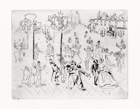 Eau-Forte Chagall - La soirée chez le gouverneur