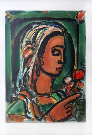 Lithographie Rouault - La Sybille