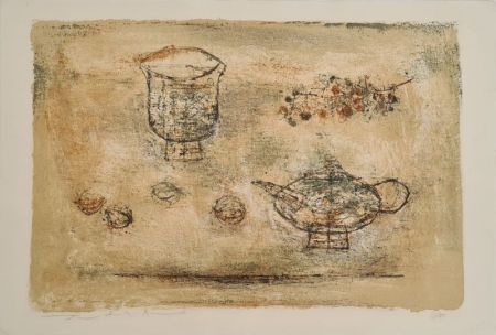 Lithographie Zao - La théière 