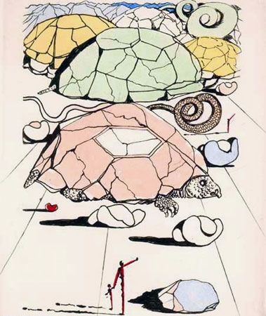 Gravure Dali - La Tortue (The Turtle)