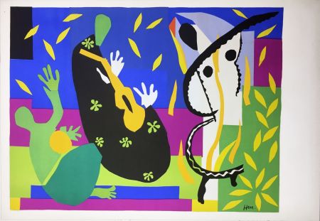 Lithographie Matisse - LA TRISTESSE DU ROI. Lithographie sur Arches 1952 (tirage original édité par Tériade)
