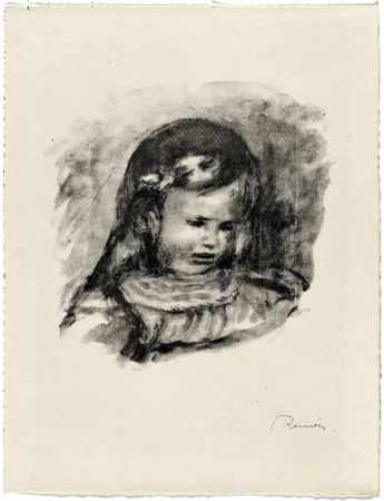 Lithographie Renoir - La Tête baissée