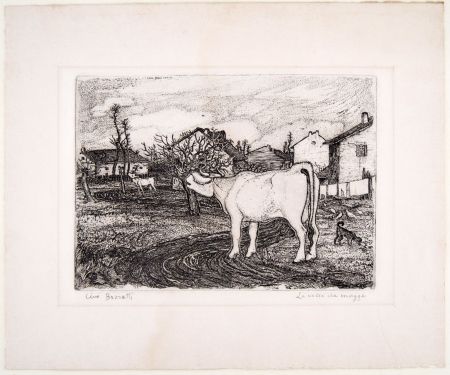 Gravure Bozzetti - LA VACCA CHE MUGGE (The mooing cow), second version