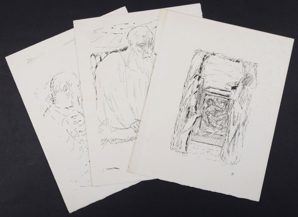 Lithographie Bonnard - La vie de Sainte Monique #12, 1930 - Set of 3 lithographs