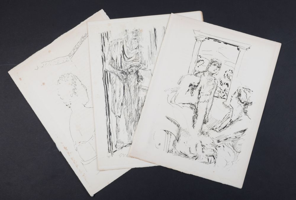 Lithographie Bonnard - La vie de Sainte Monique #2, 1930 - Set of 3 lithographs