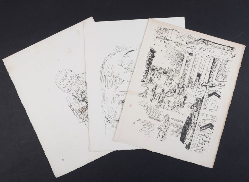 Lithographie Bonnard - La vie de Sainte Monique #4, 1930 - Set of 3 lithographs