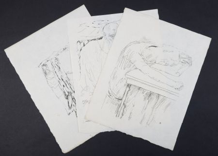 Lithographie Bonnard - La vie de Sainte Monique #5, 1930 - Set of 3 lithographs