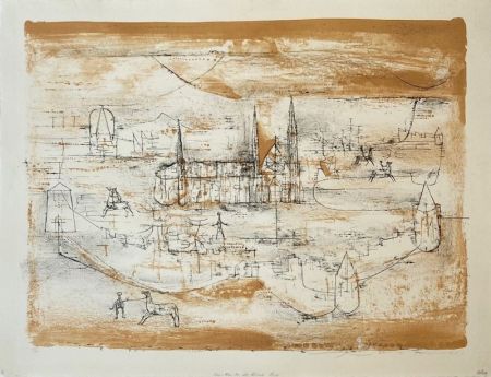 Lithographie Zao - La vieille ville 