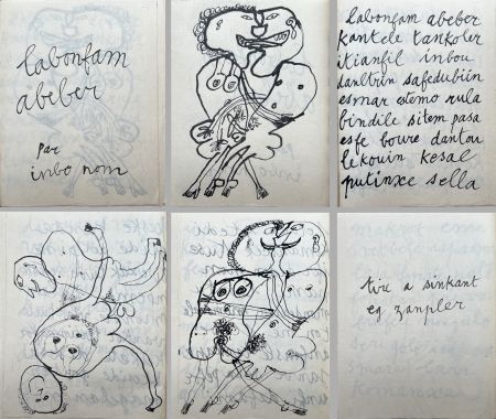 Livre Illustré Dubuffet - LABONFAM ABEBER PAR INBO NOM (1950)