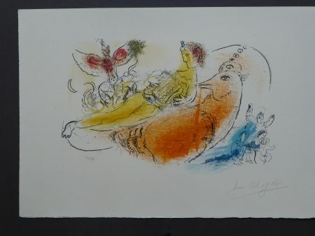 Lithographie Chagall - L'accordéoniste , 1957