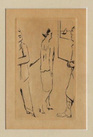 Eau-Forte Bonnard - Lady in the Street