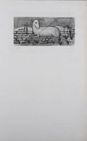Gravure Buffet - L'Agneau Pascal, La Passion du Christ, 1954