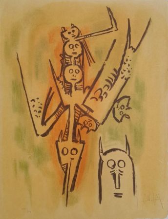 Lithographie Lam - Laissez-moi l'enjamber 