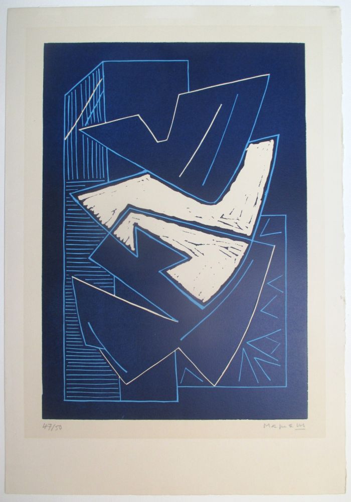 Linogravure Magnelli - L'Album de la Ferrage Pl IV
