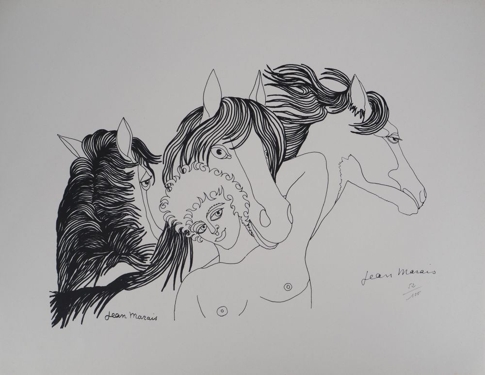 Lithographie Marais  - L'ami des Chevaux