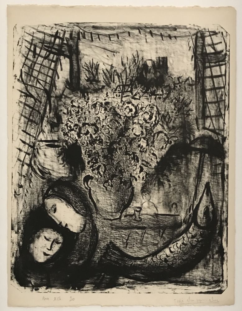 Lithographie Chagall - Landscape 2nd state (Paysage 2e état)