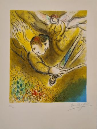 Lithographie Chagall - L'Ange du Jugement 